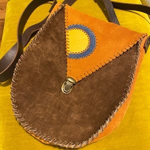 Artisan All-Leather Crossbody Satchel Handmade